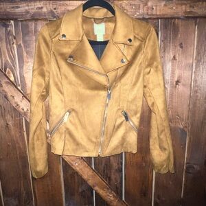 H&M Women's Tan Leather Jacket